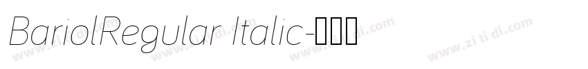 BariolRegular Italic字体转换